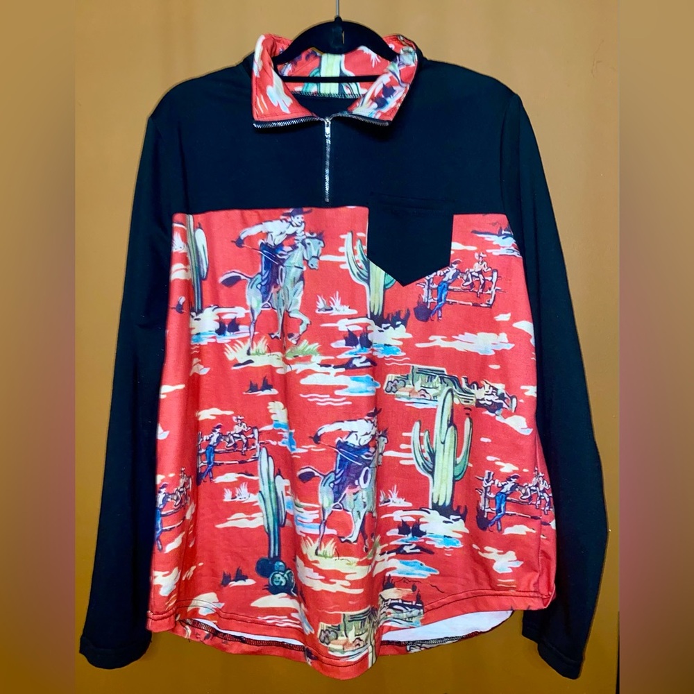 Western Cactus Pullover L/XL